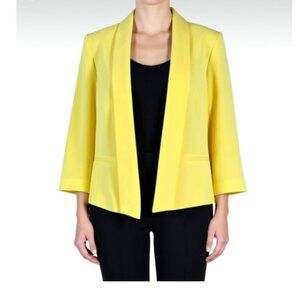 Collarless blazer, Black Label by Evan -Picone, fully lined blazer Size 4 NWT